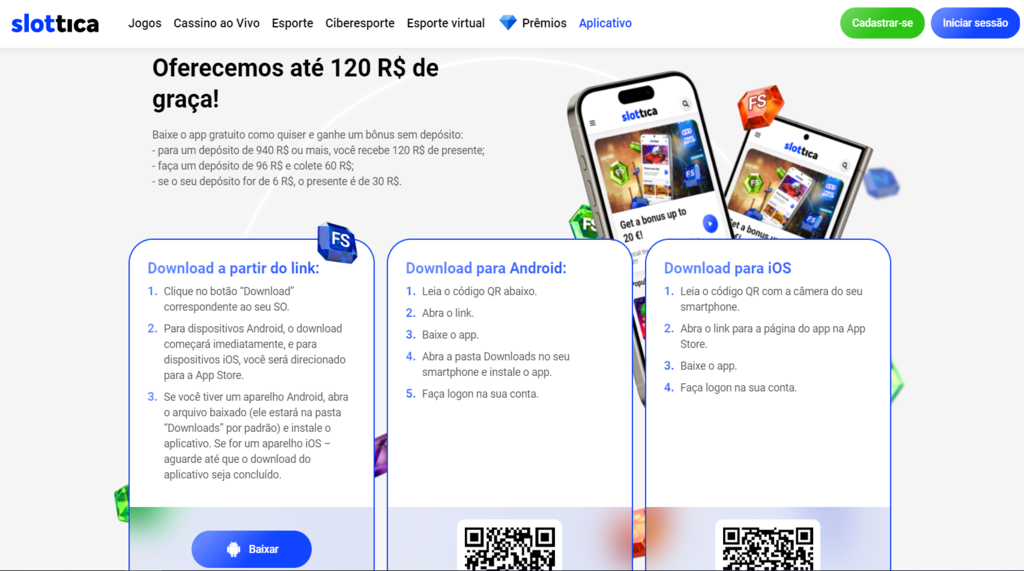 Versão móvel do site e aplicativo móvel