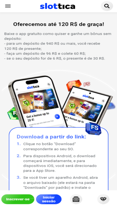 Como Baixar e Instalar o Aplicativo Móvel Slottica